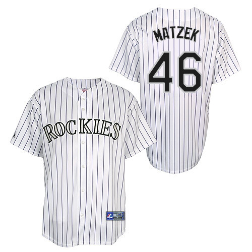 Tyler Matzek #46 Youth Baseball Jersey-Colorado Rockies Authentic Home White Cool Base MLB Jersey